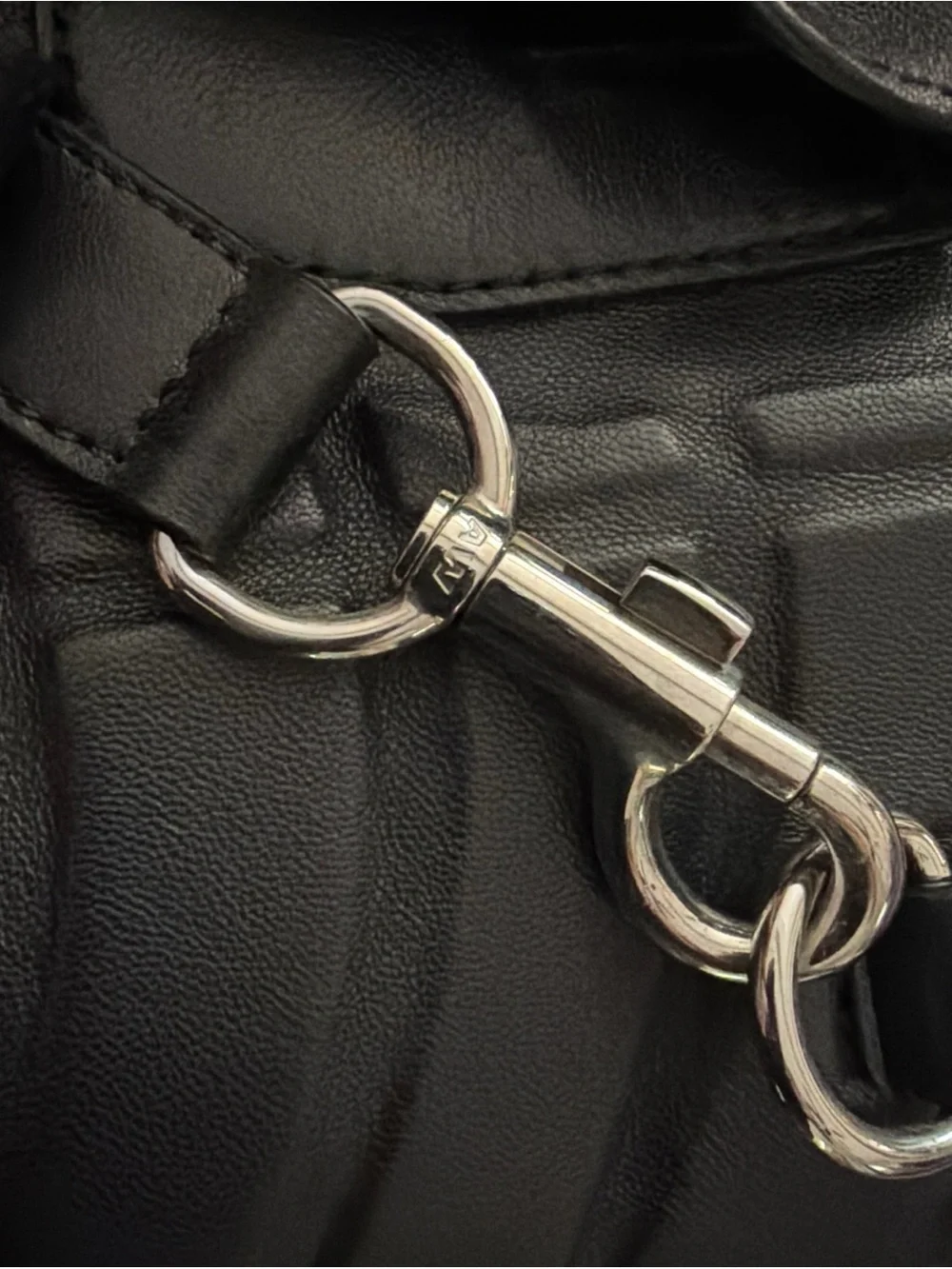Alexander Wang Oversized Embossed Leather Architectural Techwear Shoulder Bag